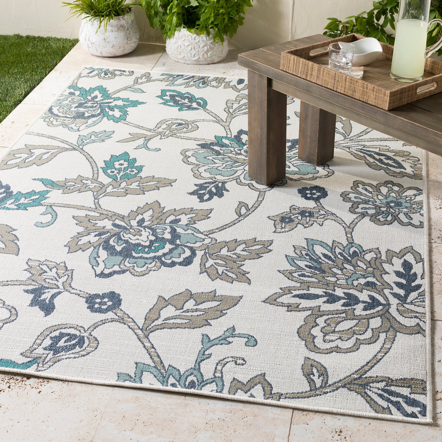Alfresco 22259 Machine Woven Synthetic Blend Indoor/Outdoor Area Rug by Surya Rugs