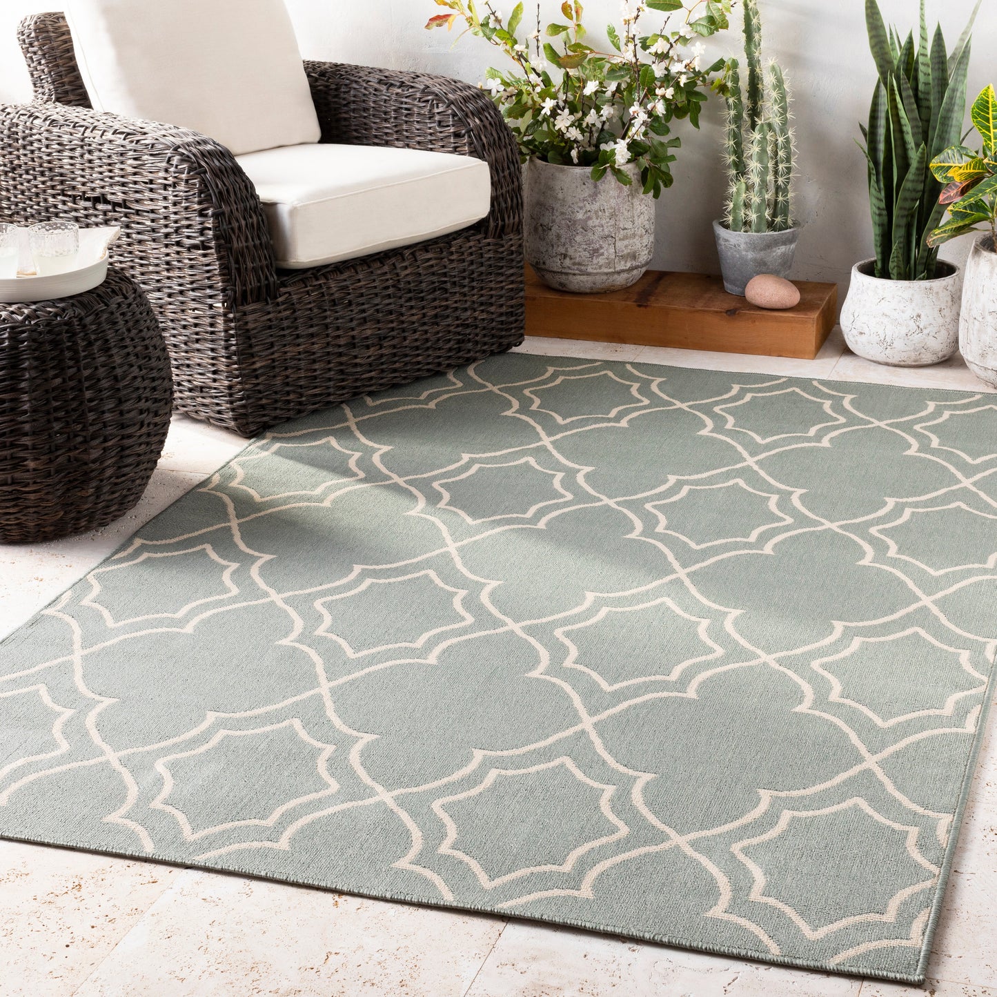 Alfresco 1107 Machine Woven Synthetic Blend Indoor/Outdoor Area Rug by Surya Rugs