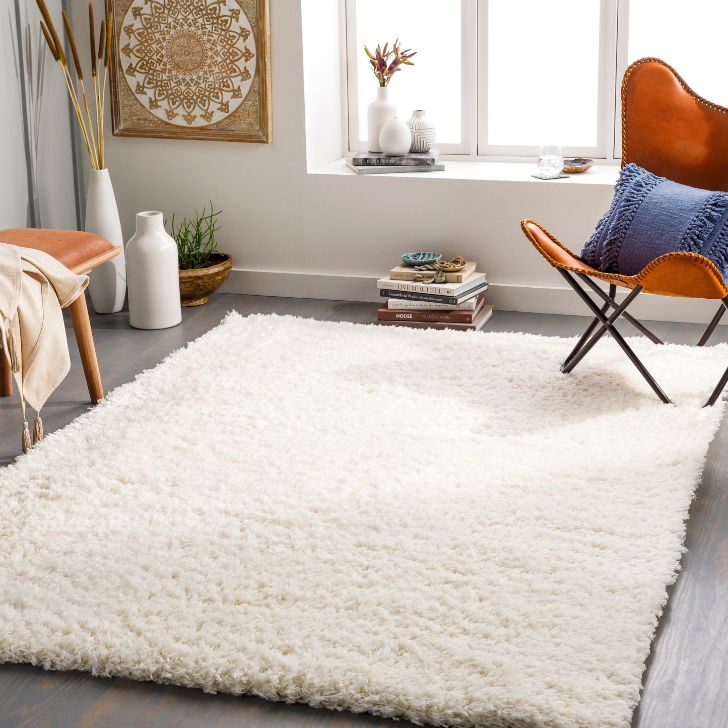 Angora 30073 Machine Woven Synthetic Blend Indoor Area Rug by Surya Rugs