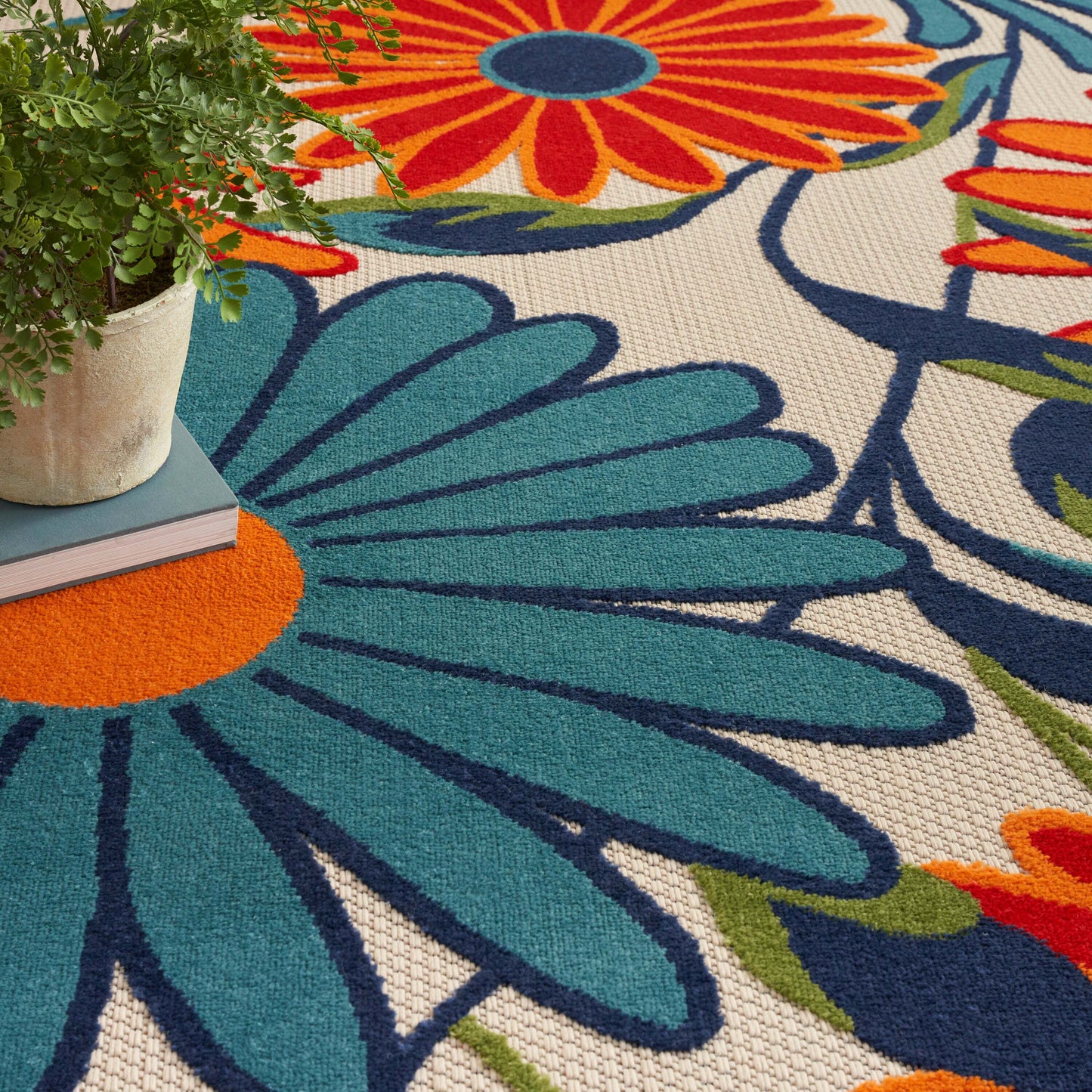 Aloha ALH33 Machine Made Synthetic Blend Indoor/Outdoor Area Rug By Nourison Home From Nourison Rugs