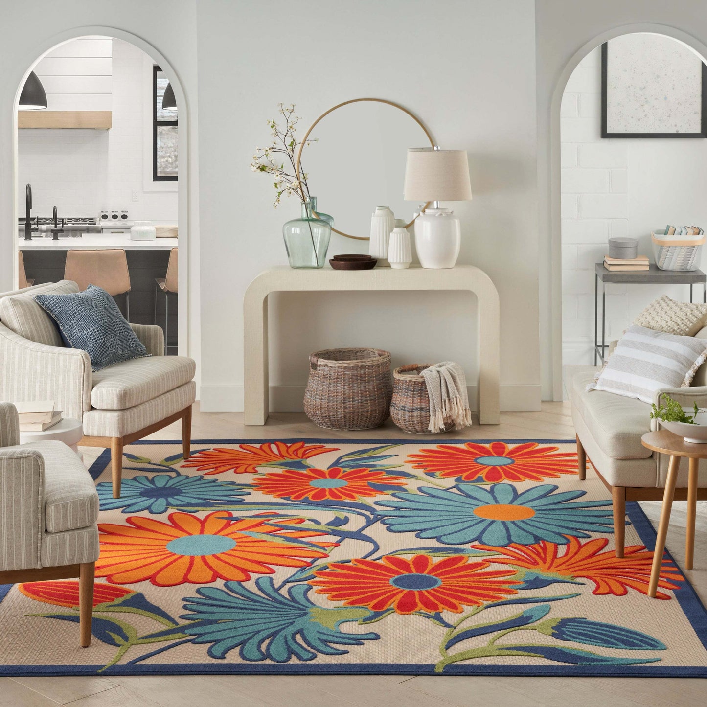 Aloha ALH33 Machine Made Synthetic Blend Indoor/Outdoor Area Rug By Nourison Home From Nourison Rugs