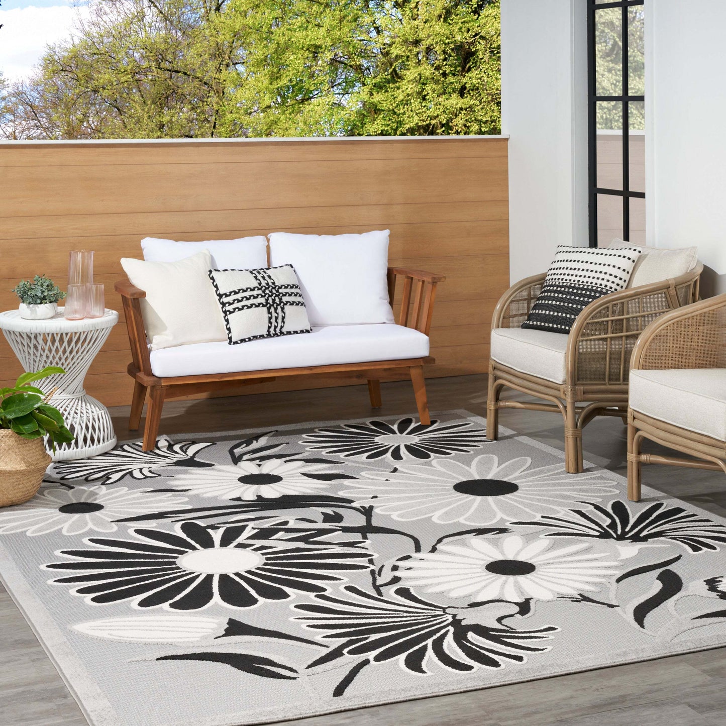 Aloha ALH33 Machine Made Synthetic Blend Indoor/Outdoor Area Rug By Nourison Home From Nourison Rugs