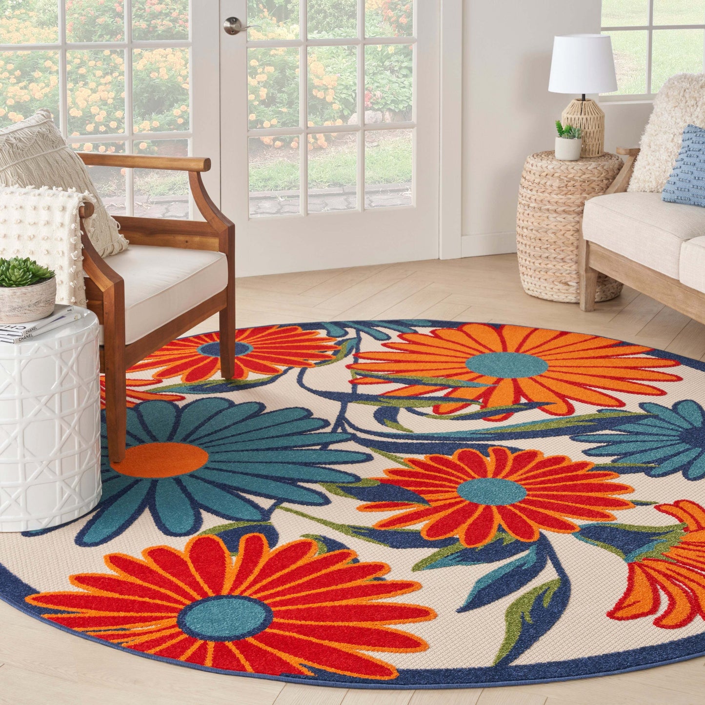 Aloha ALH33 Machine Made Synthetic Blend Indoor/Outdoor Area Rug By Nourison Home From Nourison Rugs