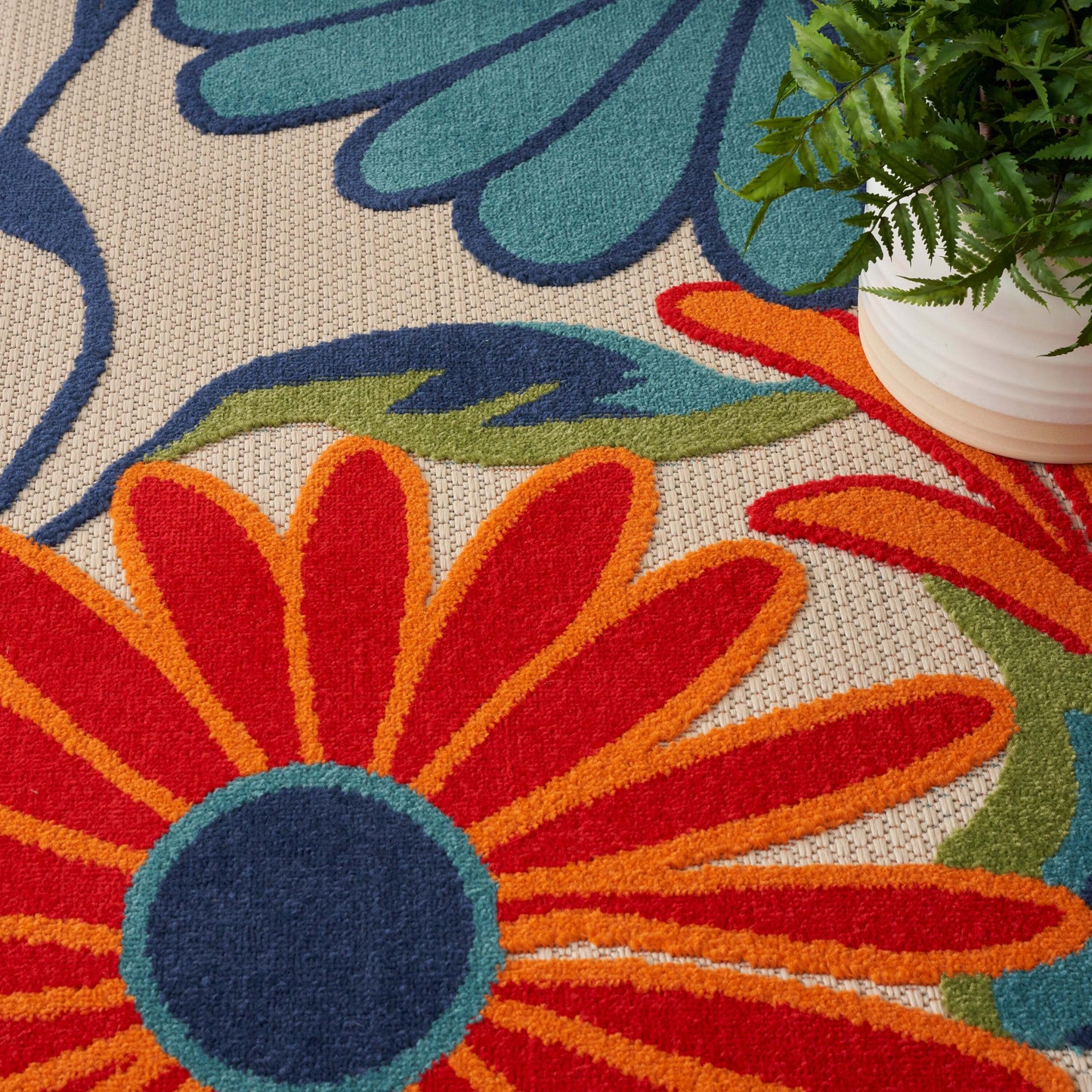 Aloha ALH33 Machine Made Synthetic Blend Indoor/Outdoor Area Rug By Nourison Home From Nourison Rugs