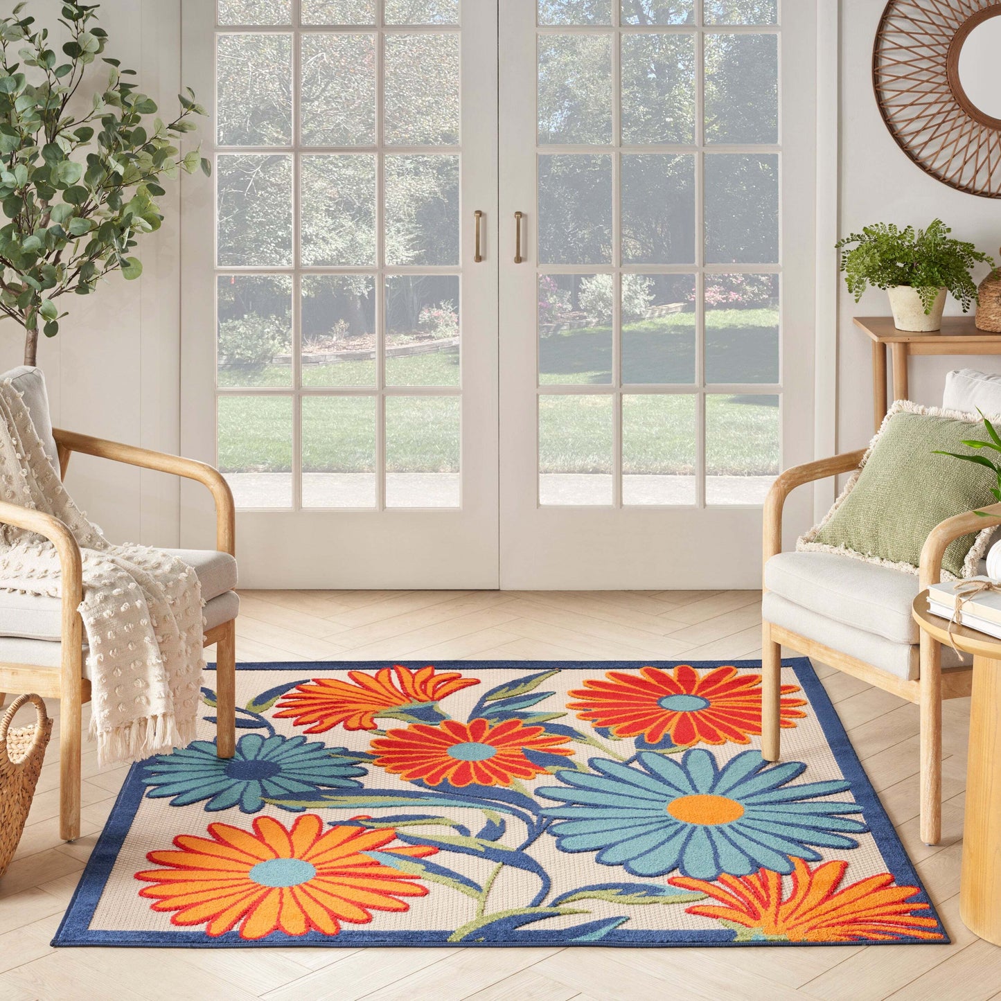 Aloha ALH33 Machine Made Synthetic Blend Indoor/Outdoor Area Rug By Nourison Home From Nourison Rugs