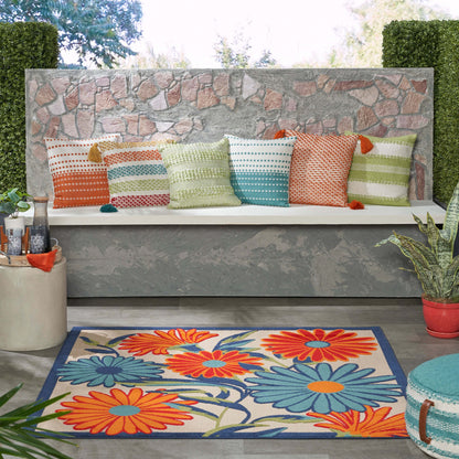 Aloha ALH33 Machine Made Synthetic Blend Indoor/Outdoor Area Rug By Nourison Home From Nourison Rugs