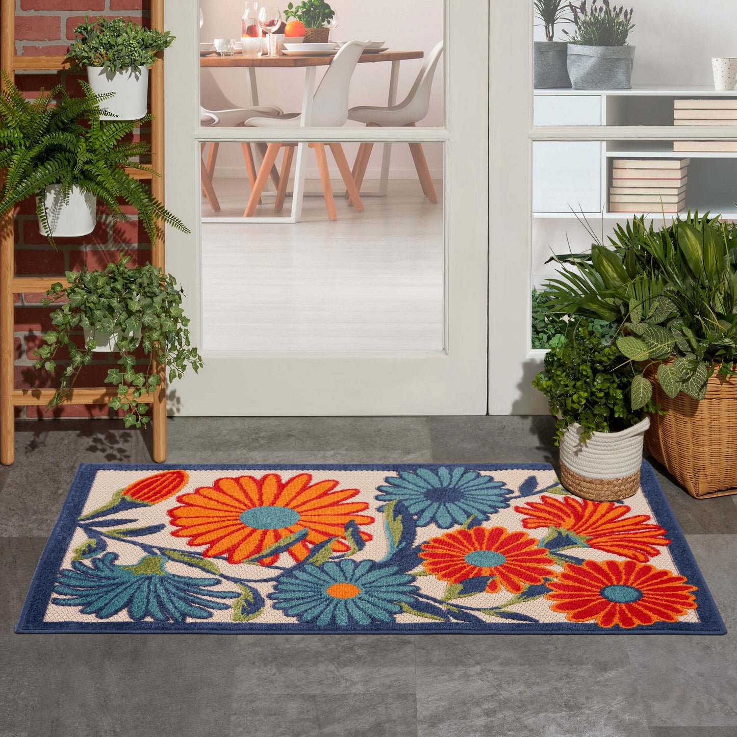 Aloha ALH33 Machine Made Synthetic Blend Indoor/Outdoor Area Rug By Nourison Home From Nourison Rugs