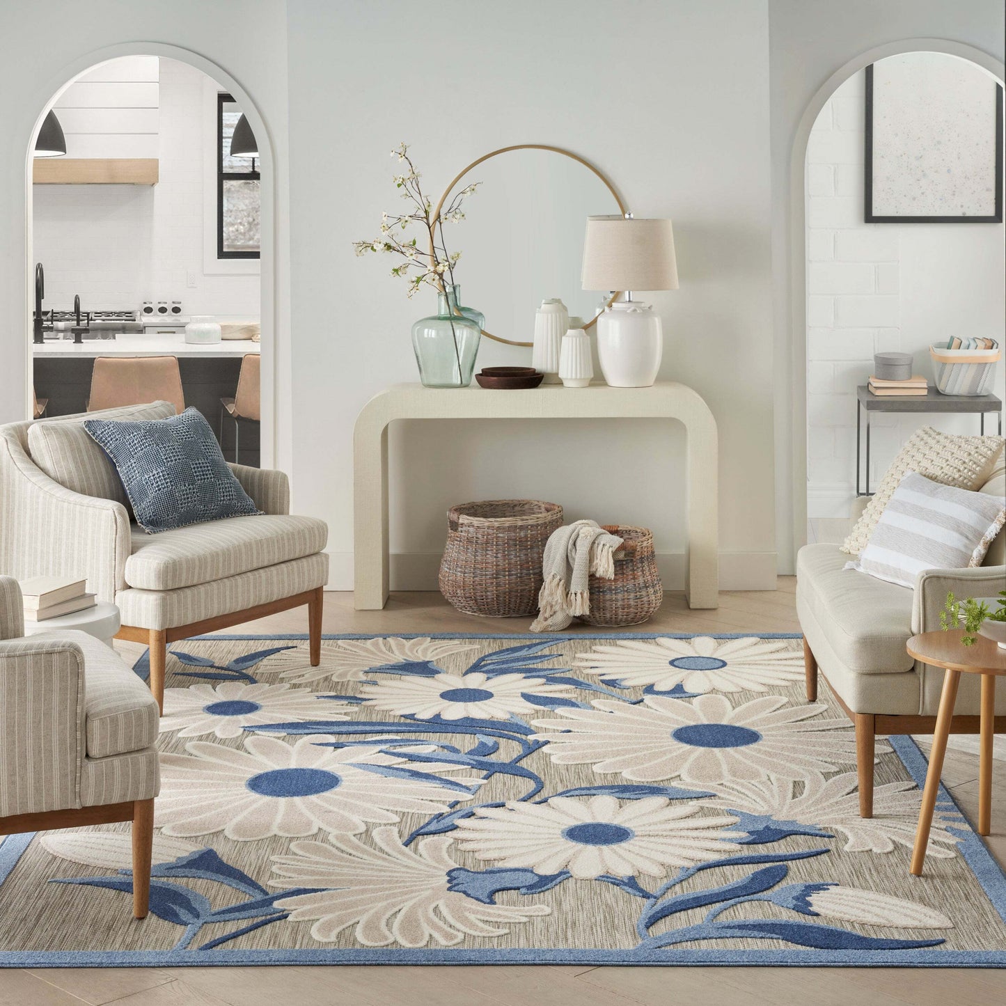 Aloha ALH33 Machine Made Synthetic Blend Indoor/Outdoor Area Rug By Nourison Home From Nourison Rugs