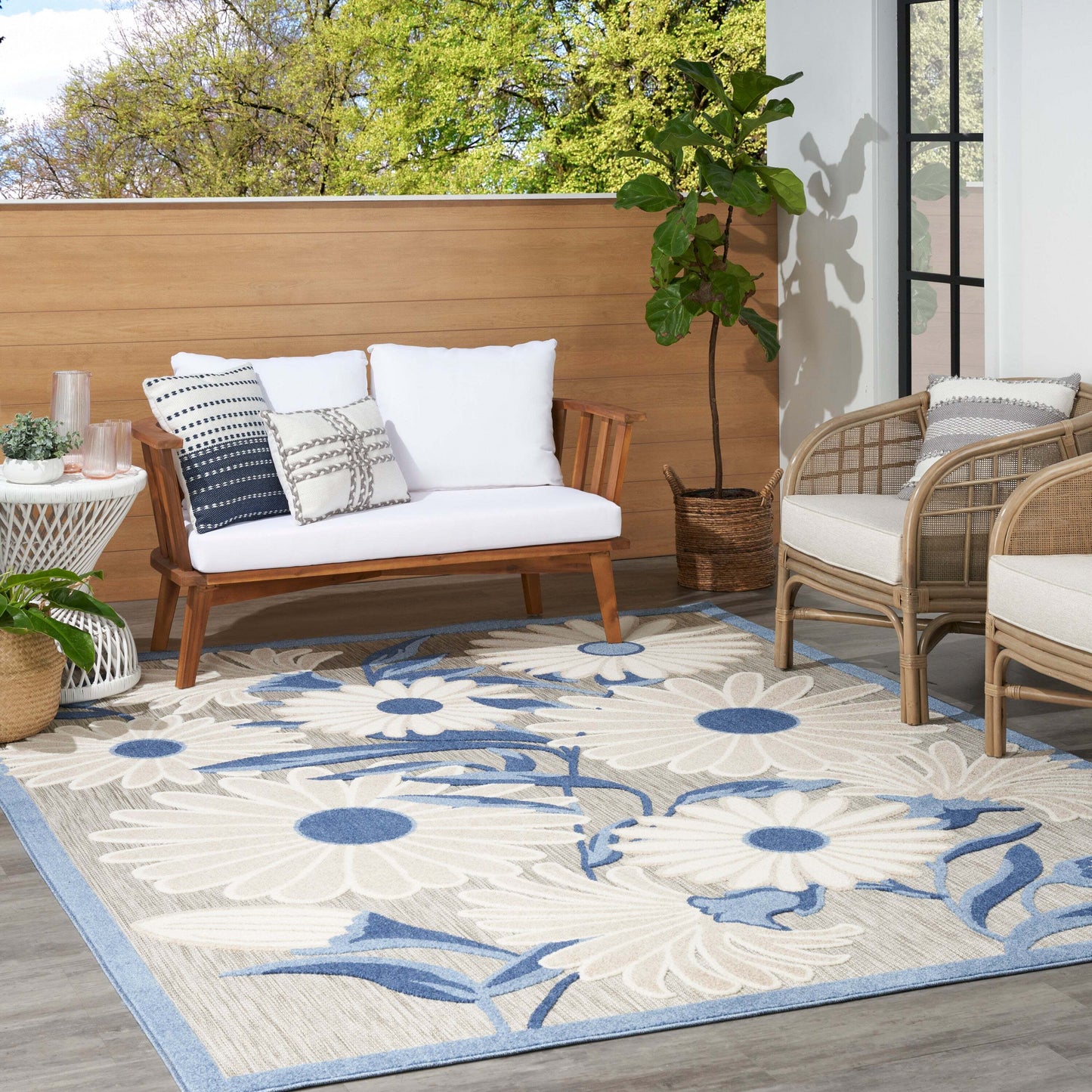 Aloha ALH33 Machine Made Synthetic Blend Indoor/Outdoor Area Rug By Nourison Home From Nourison Rugs