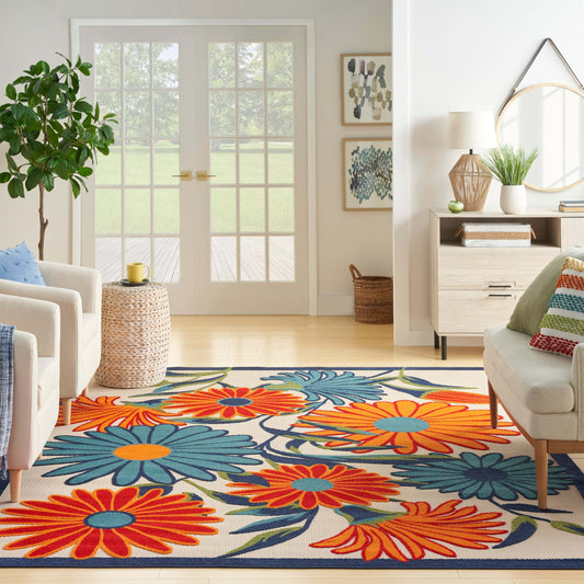 Aloha ALH33 Machine Made Synthetic Blend Indoor/Outdoor Area Rug By Nourison Home From Nourison Rugs